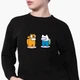 Світшот для дівчаток Амонг Ас Час пригод Фін та Джейк пес (Among Us Adventure Time Finn & Jake the dog) (9509-2414) 134-140 см Чорний - зображення 2