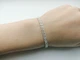 Серебряный браслет 925 пробы Арабский бисмарк с камнями 17см / 5мм белый - изображение 5