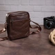 Сумка вертикальная компактная 14993 Vintage Коричневая - изображение 4