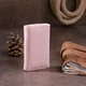 Ключница и кошелек женский ST Leather из натуральной кожи розового цвета маленький вертикальный формат с кнопкой (bg192fash27) - изображение 8