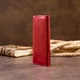 Женский кожаный кошелек-клатч GRANDE PELLE 20х10х2,5 см 000155794 - изображение 7