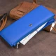 Горизонтальный тонкий кошелек из кожи унисекс ST Leather 19329 Синий - изображение 8