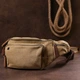 Сумка поясная текстильная Vintage 20175 Хаки - изображение 8