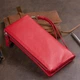 Кошелек-клатч из кожи с карманом для мобильного ST Leather 19315 Красный - изображение 7