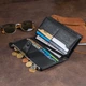 Кожаный женский вертикальный кошелек для карт на хлястике ST Leather Черный (bg192fash80) - изображение 12