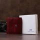 Небольшой женский бумажник с монетницей ST Leather 18920 Бордовый - изображение 8