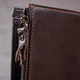 Кошелек мужской кожаный для карточек Vintage leather-14687 Коричневое - изображение 17