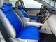 Накидки на сидіння з алькантари Lux (штучної замші), Синій, сині стільники. Преміум . 2 передніх - изображение 5