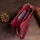 Кожаный кошелек-клатч женский ST Leather 19,2х10х2 см (acs0015942) Бордовый - изображение 8