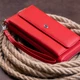 Женский кожаный клатч для карт купюр и телефона ST Leather bg193fash66 Красный - изображение 15