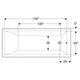 Ванна акриловая Geberit Selnova Square 170x70 554.384.01.1 + ножки - изображение 4