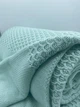 Плед Kaanni Вязаный мягкий плед цвета тиффани 190х170см 160х190 Ментоловый - изображение 3