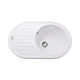 Мойка для кухни GLOBUS LUX гранитная OHARA 770x500мм овальная врезная без сифона белая 000022440 - изображение 1