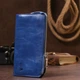Клатч унісекс шкіряний глянцевий SHVIGEL 16183 Синій - зображення 8