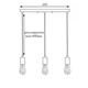 Светильник подвесной лофт 100lamp Asket на планке E27 белый (NL 660-3W) - изображение 3