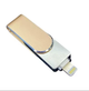 Флешка для IPHONE FlashDrive HighSpeed c разьемом Lightning 8pin, Micro USB , USB 3.0 , 64gb золото - изображение 2