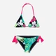 Підлітковий роздільний купальник для дівчинки Conte Elegant Ce Tropical Love 158 см Green-Black (5907441648868) - зображення 1