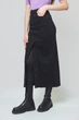 Юбка джинсовая Lee Ultra Long Split Skirt Slim Fit (L38LOKSS) Черный 25-00 - изображение 4