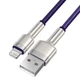 Кабель BASEUS Lightning Cafule Series Metal Data Cable |1M, 2.4A| (CALJK-A05) purple - зображення 6
