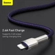 Кабель BASEUS Lightning Cafule Series Metal Data Cable |1M, 2.4A| (CALJK-A05) purple - зображення 13