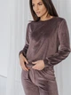 Пижама (свитшот + штаны) женская велюровая BARWA garments 0285/289 L Баклажановая (2112852893254) - изображение 3