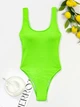 Жіночий суцільний купальник жатка Beach Bikini салатовий Varleinsar розмір S - зображення 2