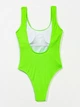 Жіночий суцільний купальник жатка Beach Bikini салатовий Varleinsar розмір S - зображення 5
