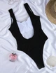 Жіночий суцільний купальник жатка Beach Bikini чорний Varleinsar розмір S - зображення 7