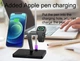 Зарядка беспроводная Qi 3 в 1 JYD WC112 |15W Max| Док-станция для iPhone + iWatch + Airpods + стилус (WC112) - изображение 4