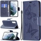 Чехол-книжка с рисунком UniCase Butterfly Pattern для Samsung Galaxy S21 FE (G990) - Dark Blue - изображение 1