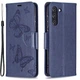 Чехол-книжка с рисунком UniCase Butterfly Pattern для Samsung Galaxy S21 FE (G990) - Dark Blue - изображение 2
