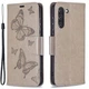Чехол-книжка с рисунком UniCase Butterfly Pattern для Samsung Galaxy S21 FE (G990) - Grey - изображение 2
