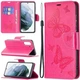 Чехол-книжка с рисунком UniCase Butterfly Pattern для Samsung Galaxy S21 FE (G990) - Rose - изображение 1