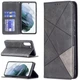 Чехол-книжка с кармашками UniCase Geometric Pattern для Samsung Galaxy S21 FE (G990) - Black - изображение 1
