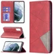 Чехол-книжка с кармашками UniCase Geometric Pattern для Samsung Galaxy S21 FE (G990) - Red - изображение 1