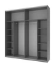 Шкаф купе G-Caiser Doros Антрацит / Трюфель 2 ДСП 220х60х240 (210017) - изображение 2