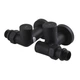 Кран вентильный SOLOMON угловой с американкой LUX 7777 1/2" BLACK TEN 2шт - изображение 1