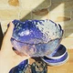 Салатник стеклянный Olens с золотым ободком синий 17 см 765437т - изображение 2