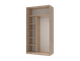 Шкаф купе Doros Сити Лайт Дуб Cонома 1 ДСП / 1 Зеркало 120х60х225 (42002035) - изображение 2