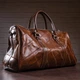 Дорожная сумка мужская Vintage leather-14752 Коричневая - изображение 10