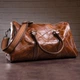 Дорожная сумка мужская Vintage leather-14752 Коричневая - изображение 11