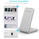 Быстрая беспроводная зарядка 20W+5W 2в1 для телефона и наушников Apple/Huawei/Xiaomi/SUMSUNG и др. FDGAO B455 белая (FО-46451) - изображение 7