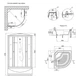 Душовий бокс Lidz Tani SB90x90.SAT.HIGH.GR - изображение 2