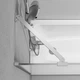 Шторка стеклянная для ванны универсальная 80x140см AM.PM Gem стекло матовое 8мм профиль матовый хром WU90BS-080-140CM - изображение 5