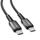 Кабель ACEFAST C1-03 Type-C to Type-C 3A, 1.2m, nylon, aluminum connectors, Black (6974316280521) - изображение 1