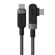 Кабель ACEFAST C5-03 USB-C to USB-C 100W right angled aluminum alloy 2m Gray (AFC5-03G) - изображение 1
