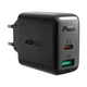 Мережевий зарядний пристрій ACEFAST A5 PD32W(USB-C+USB-A) dual port charger Black (6974316280118) - изображение 1