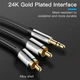 Кабель Vention AUX 3.5 mm M - 2xRCA M, 0.5 m, Black (BCFBD) - зображення 4