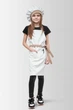 Фартук + Колпак детский Latte Junior 7-12 лет Vsetex Бело-бежевый - изображение 1