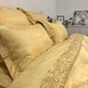 Постельное белье Vie Nouvelle жаккард с вышивкой евро комплект JE174 200x220 Оранжево-бежевый - изображение 3